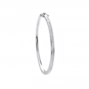 18ct White Gold 1.00ctw Diamond Bangle
